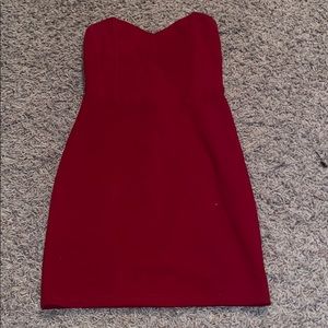 Red mini dress